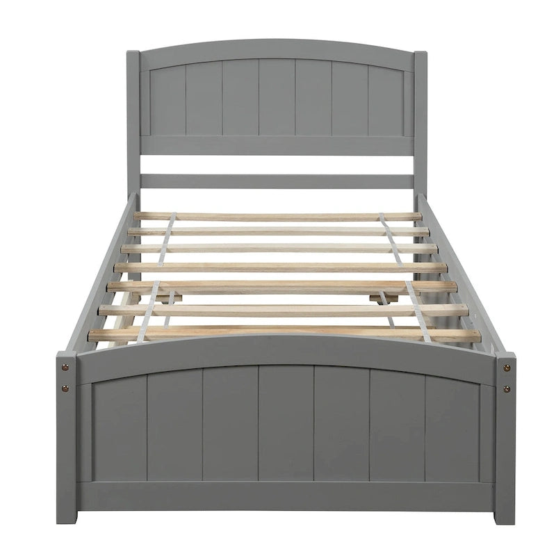 Lit plateforme simple avec lit gigogne