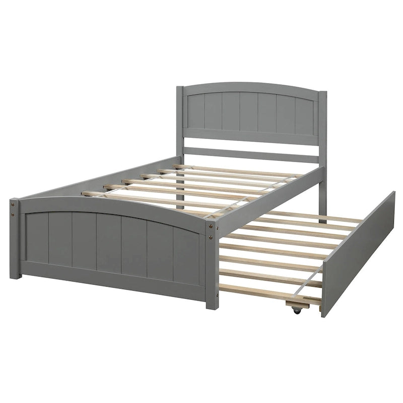 Lit plateforme simple avec lit gigogne