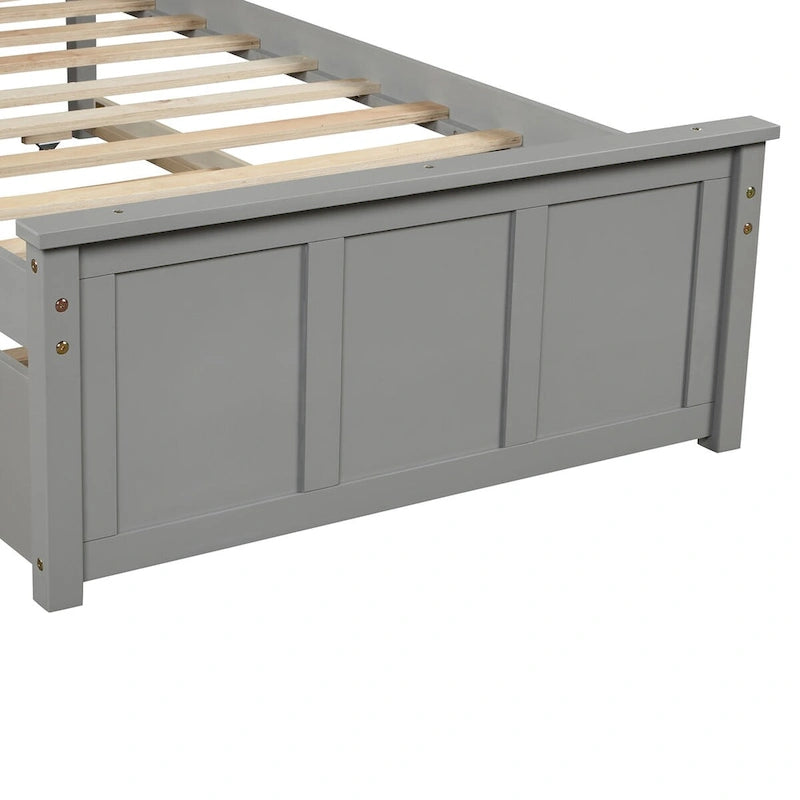 Lit plate-forme avec lit gigogne