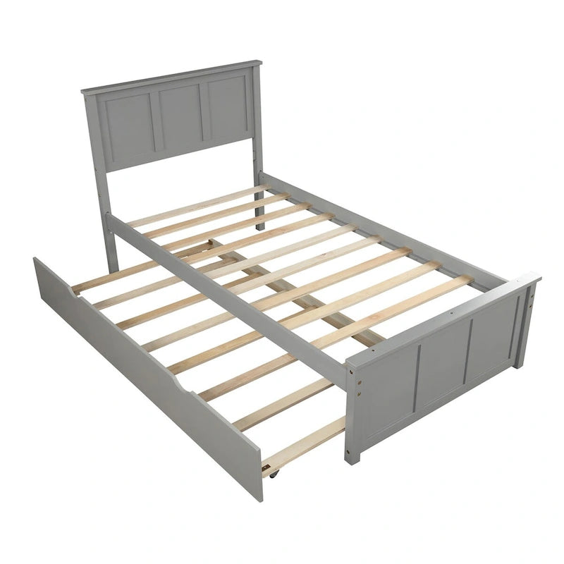 Lit plate-forme avec lit gigogne