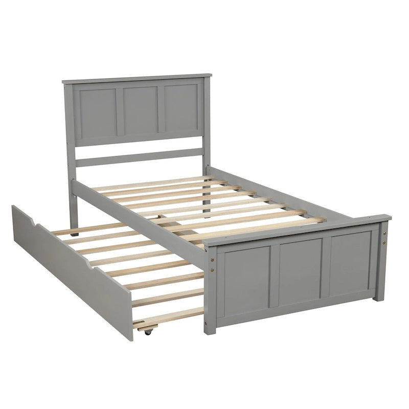 Lit plate-forme avec lit gigogne