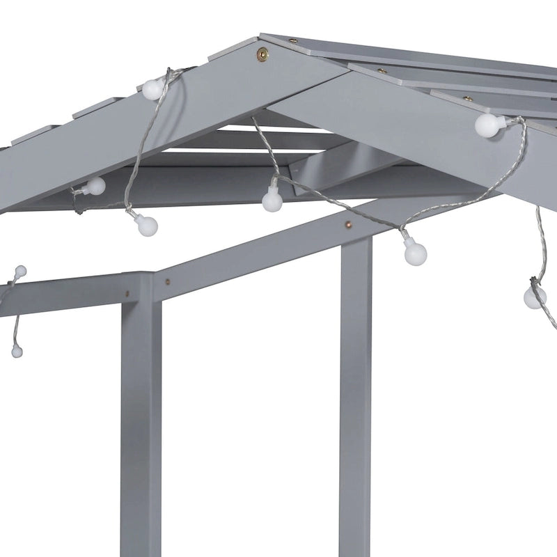Lit mezzanine pour une personne avec échelle et toboggan